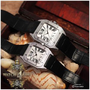 ساعت مچی ست كارتيه سانتوز نگين سوارسكی Cartier