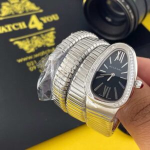 ساعت زنانه دور نگین طرح مار بولگاری Bvlgari