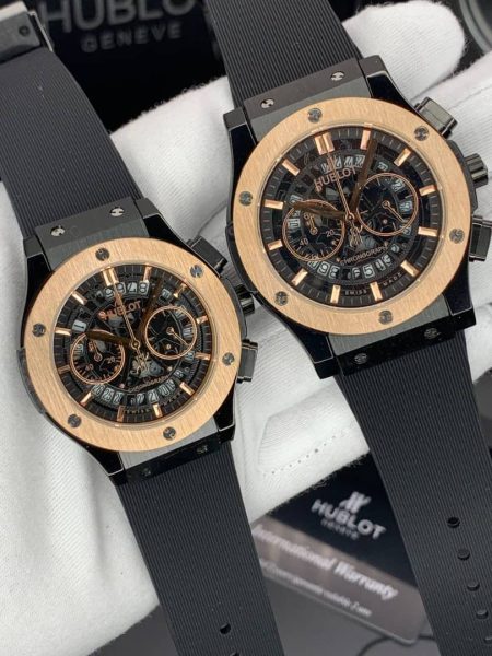 ساعت ست هابلوت مشکی رزگلد Hublot