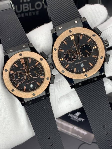 ساعت ست هابلوت مشکی رزگلد Hublot