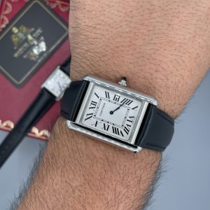 ساعت مچی مردانه کارتیه کد دار مدل تانک Cartier