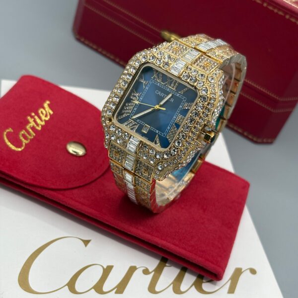 ساعت مردانه كارتيه سانتوز فول نگين Cartier Santos - Image 8