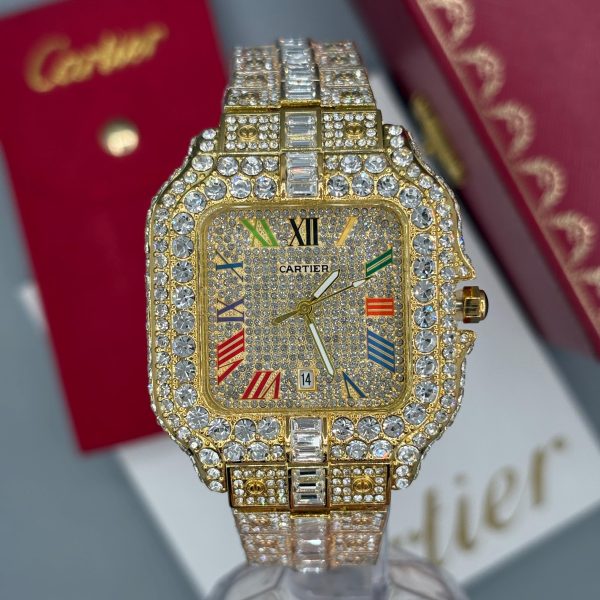 ساعت مردانه كارتيه سانتوز فول نگين Cartier Santos - Image 2