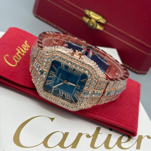 ساعت مردانه كارتيه سانتوز فول نگين Cartier Santos - Image 2