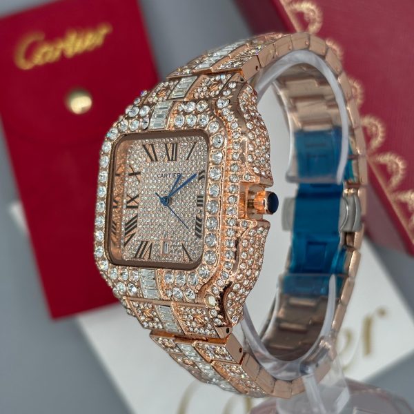 ساعت مردانه كارتيه سانتوز فول نگين Cartier Santos - Image 3
