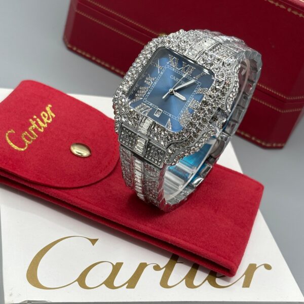 ساعت مردانه كارتيه سانتوز فول نگين Cartier Santos - Image 4