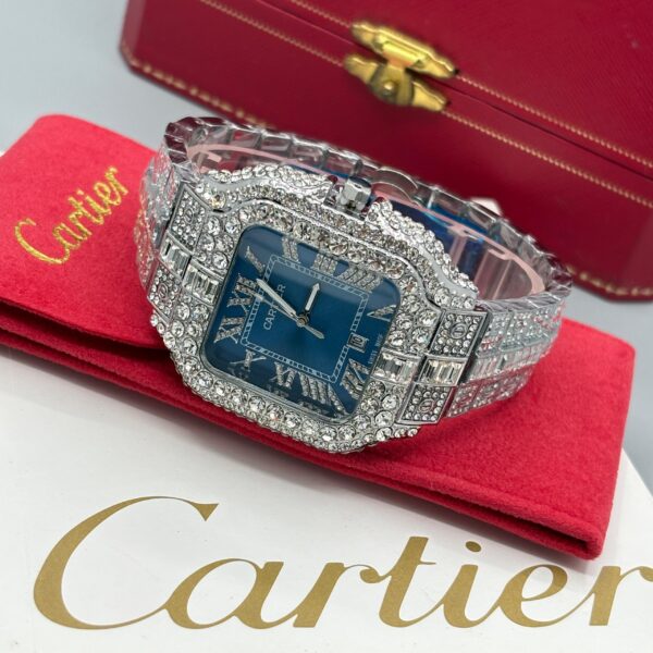 ساعت مردانه كارتيه سانتوز فول نگين Cartier Santos