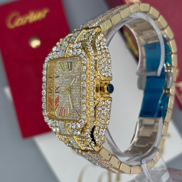 ساعت مردانه كارتيه سانتوز فول نگين Cartier Santos - Image 4