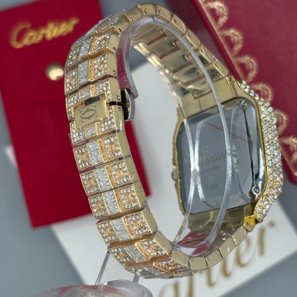 ساعت مردانه كارتيه سانتوز فول نگين Cartier Santos - Image 5