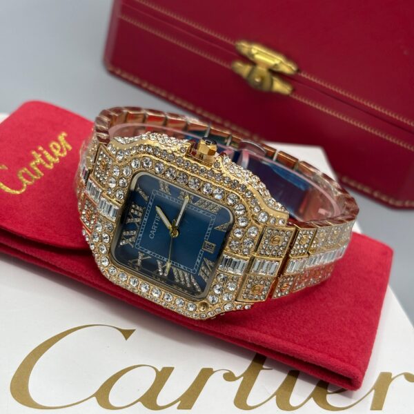ساعت مردانه كارتيه سانتوز فول نگين Cartier Santos - Image 3