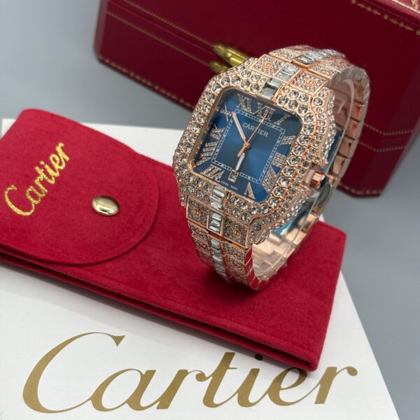 ساعت مردانه كارتيه سانتوز فول نگين Cartier Santos - Image 6