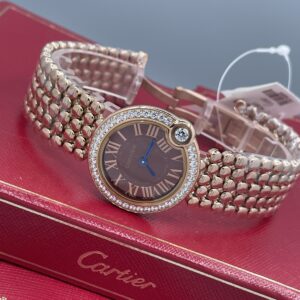 ساعت مچی زنانه كارتيه بالن بلو دور نگین Cartier