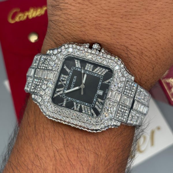ساعت مردانه كارتيه سانتوز فول نگين Cartier Santos - Image 3