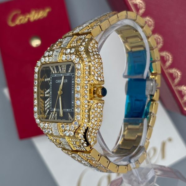 ساعت مردانه كارتيه سانتوز فول نگين Cartier Santos - Image 2