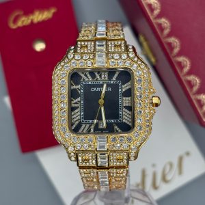 ساعت مردانه كارتيه سانتوز فول نگين Cartier Santos