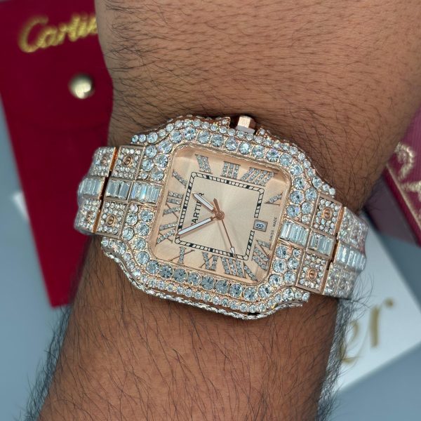 ساعت مردانه كارتيه سانتوز فول نگين Cartier Santos - Image 3