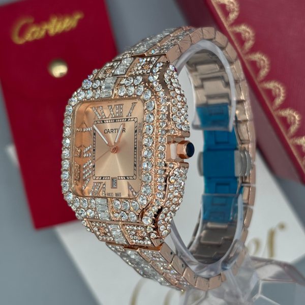 ساعت مردانه كارتيه سانتوز فول نگين Cartier Santos - Image 4