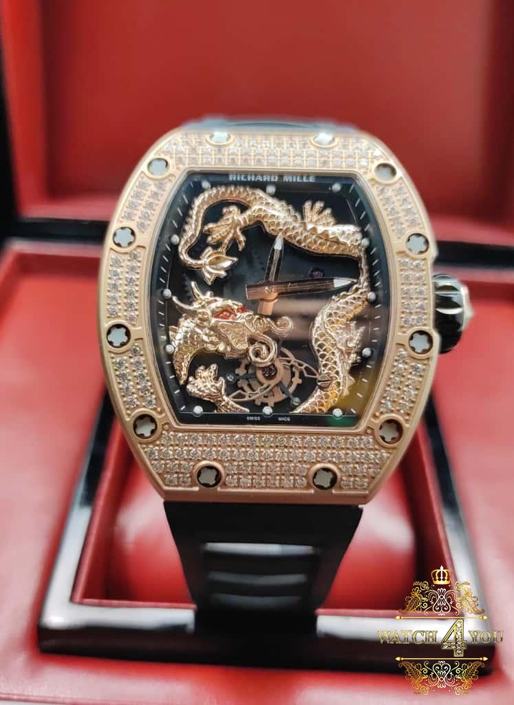 ساعت مردانه اتوماتيک ریچارد میل طرح اژدها Richard Mille - Image 4