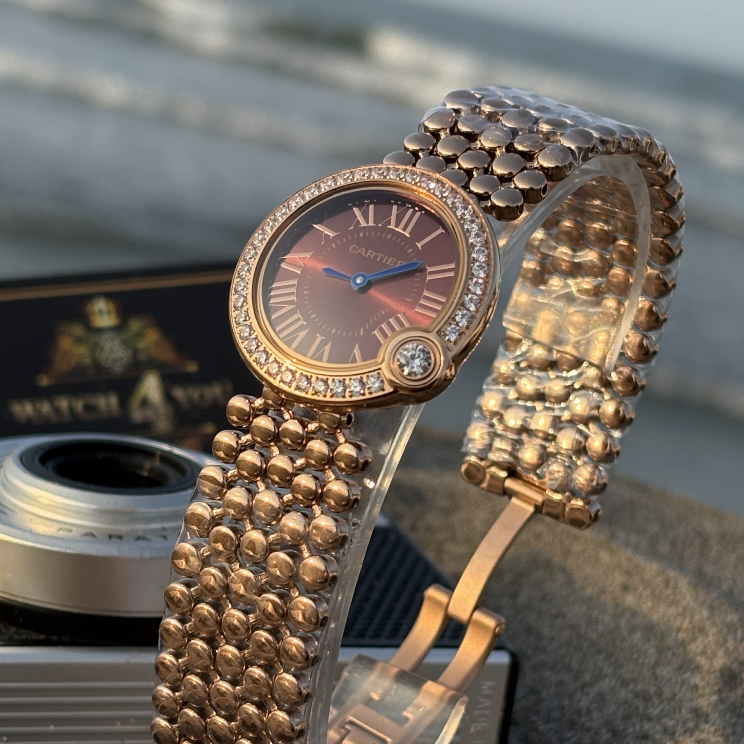 ساعت مچی زنانه كارتيه بالن بلو دور نگین Cartier - Image 5