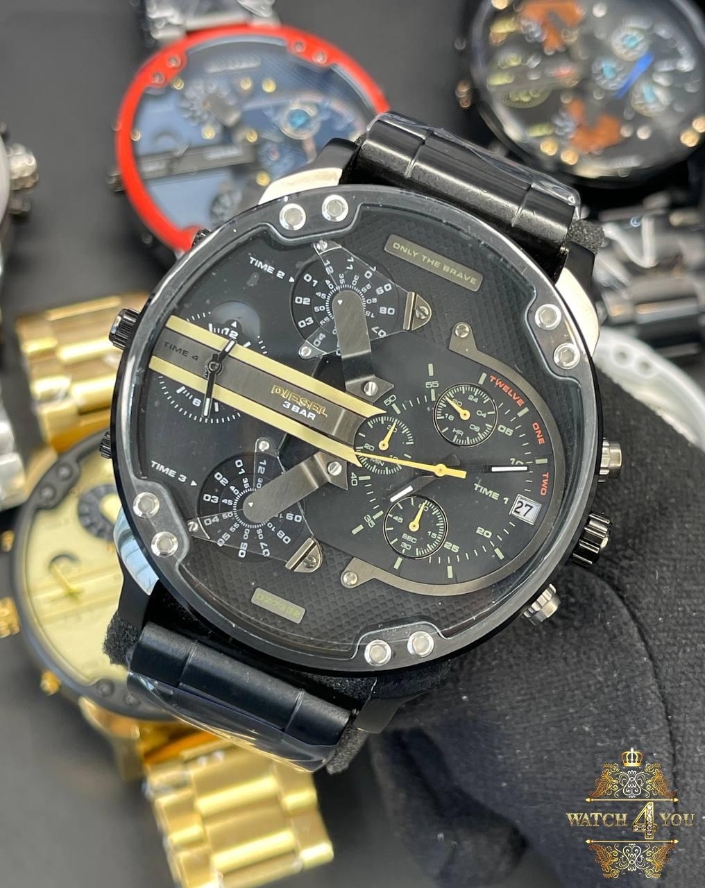 ساعت مردانه دیزل هفت موتوره تمام مشکی DIESEL - Image 2