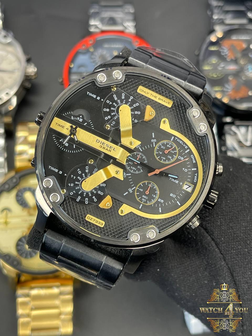 ساعت مردانه دیزل هفت موتوره تمام مشکی DIESEL - Image 3