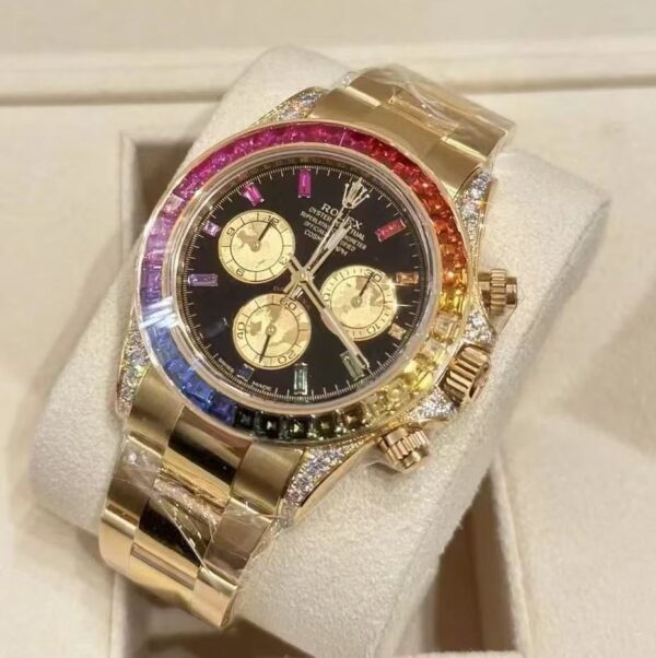 ساعت سفارشی رولکس دیتونا موتور سوییس رنگین کمانی Rolex - Image 3
