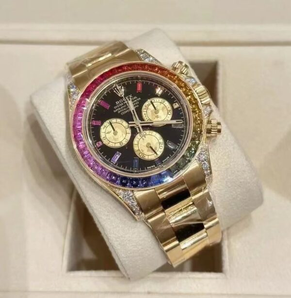 ساعت سفارشی رولکس دیتونا موتور سوییس رنگین کمانی Rolex - Image 2