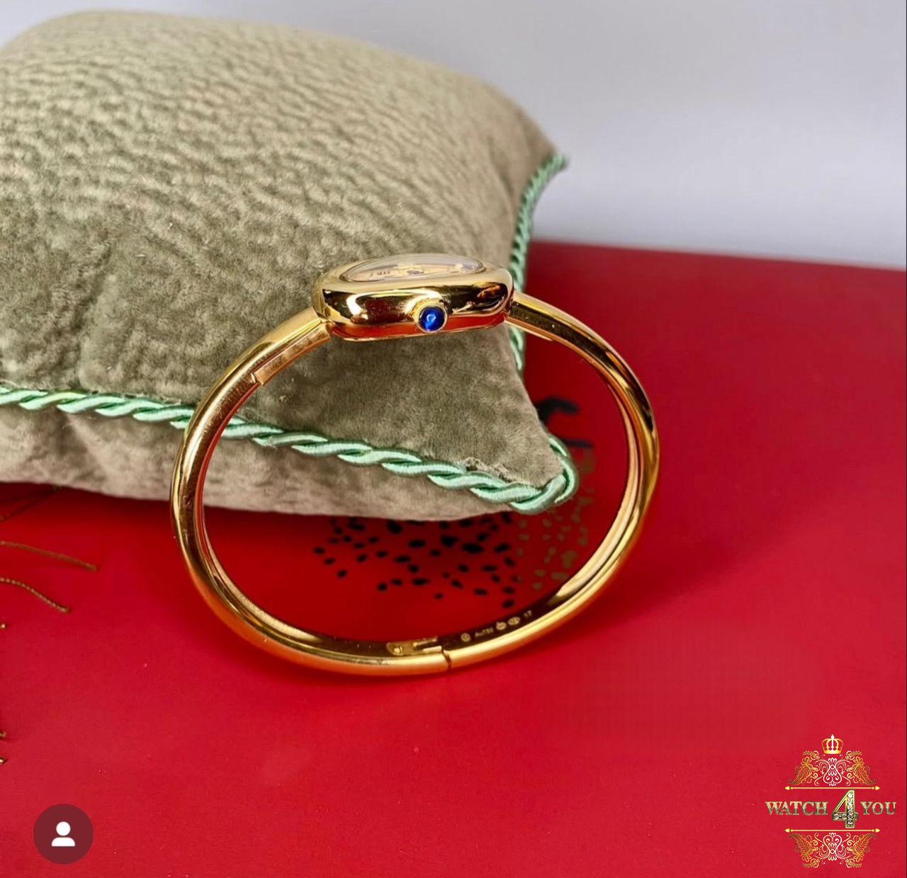 ساعت مچی زنانه کارتیه بایگنور طلایی Cartier Baignoire - Image 2