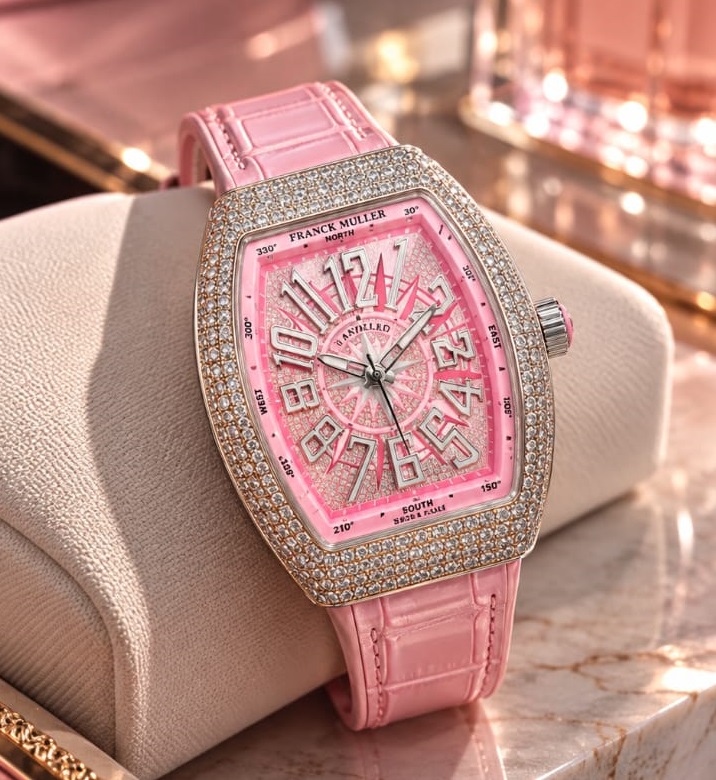 ساعت مچی زنانه نگین دار فرانک مولر Franck Muller