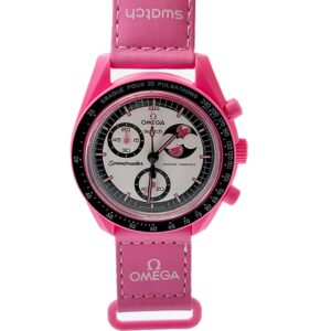 ساعت امگا سواچ ماموريت ماه صورتی -MoonSwatch Mission to the Pink Moonphase