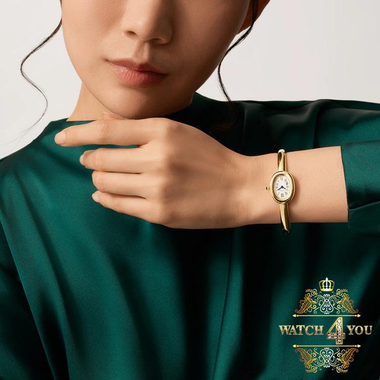 ساعت مچی زنانه کارتیه بایگنور طلایی Cartier Baignoire - Image 3