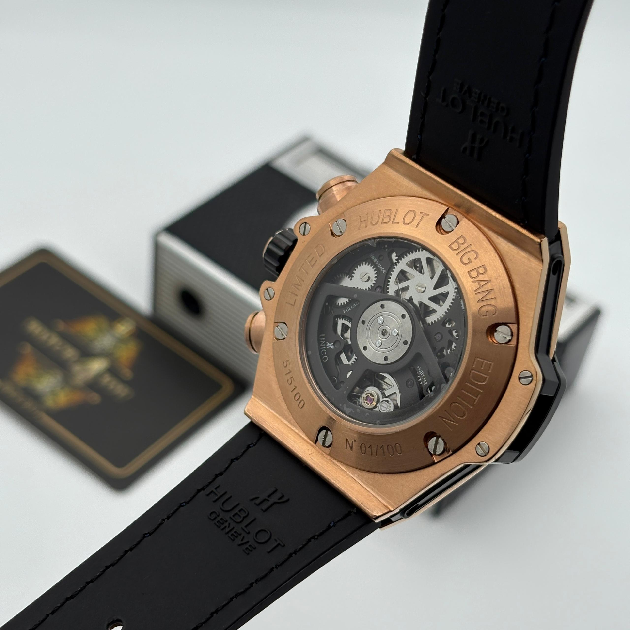 ساعت مردانه اتوماتیک هابلوت نگین دار Hublot Big Bang Unico Rainbow - Image 3