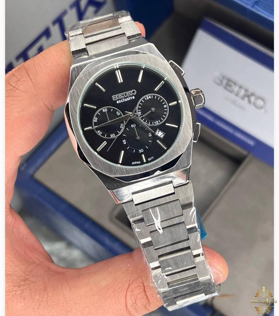 ساعت مچی مردانه سه موتوره سیکو seiko exclusive