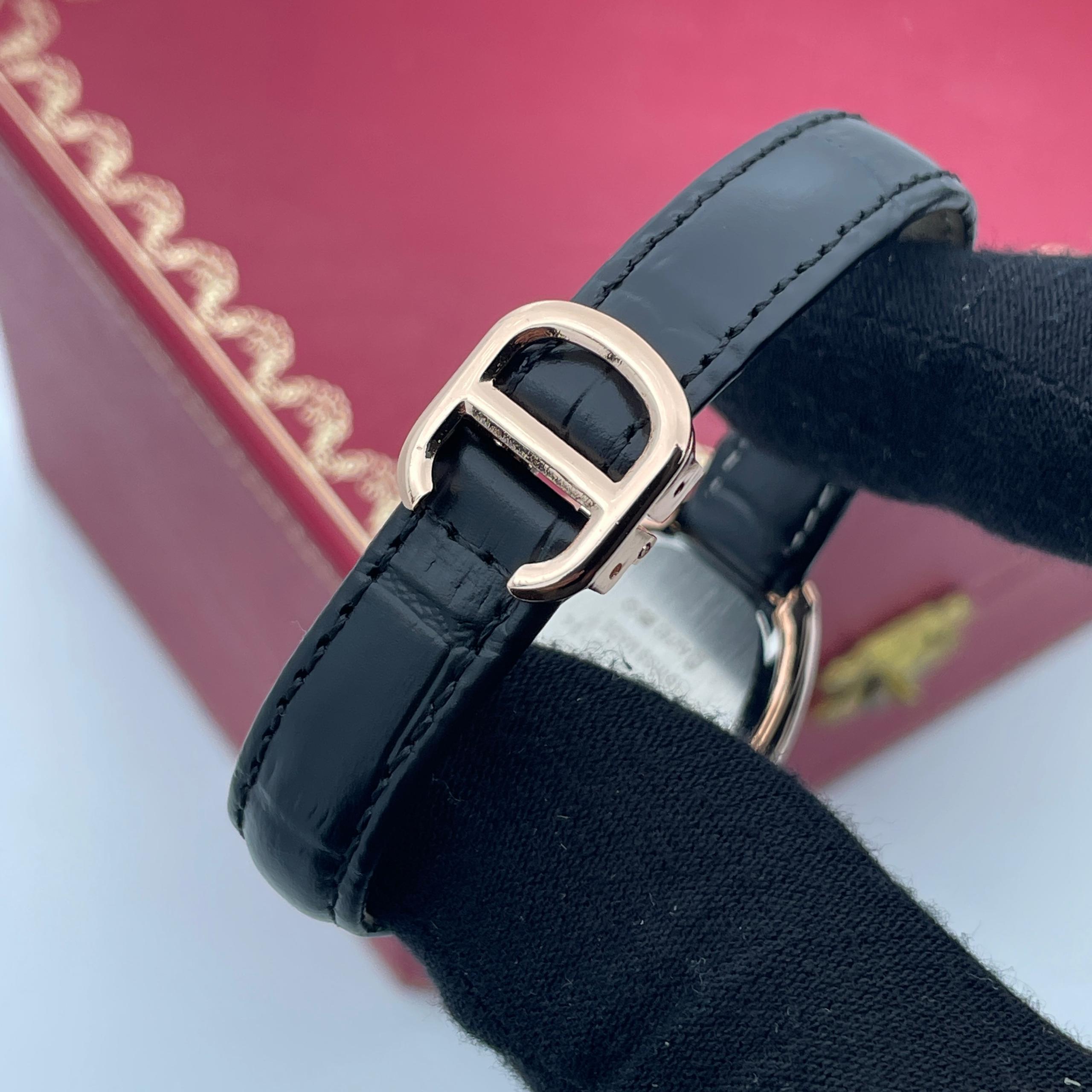 ساعت مچی زنانه رزگلد صفحه سفید کارتیه بایگنور Cartier Baignoire - Image 3