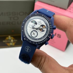 ساعت امگا سواچ ماموریت ماه درخشان طلایی Mission to Earthphase - Moonshine Gold