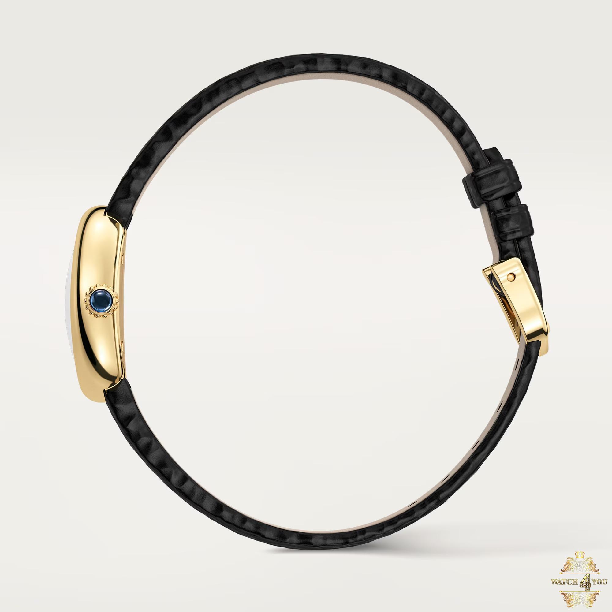 ساعت مچی زنانه بند چرمی کارتیه بایگنور Cartier Baignoire - Image 3