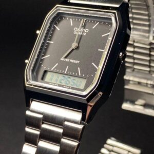 ساعت كلاسيک كاسيو دو زمانه Casio AQ-230A-1D Comby Vintage