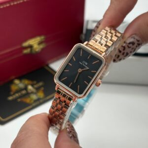 ساعت زنانه دنيل ولينگتون رزگلد صفحه مشکی Daniel Wellington