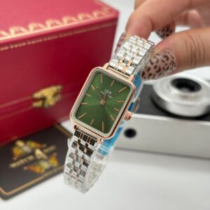 ساعت زنانه دنيل ولينگتون سیلور رزگلد صفحه سبز Daniel Wellington