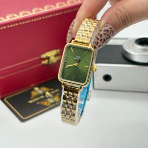 ساعت مچی زنانه دنيل ولينگتون طلایی صفحه سبز Daniel Wellington