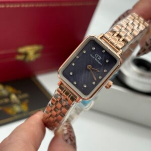 ساعت زنانه دنيل ولينگتون رزگلد صفحه مشکی Daniel Wellington