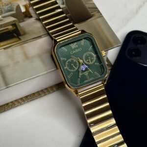 ساعت مچی مردانه کاسیو طلایی صفحه سبز Casio MTP-M305D-1A2 Moonphase