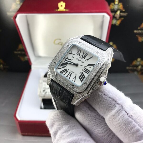 ساعت مچی زنانه فول نگین کارتیه سانتوس Cartier