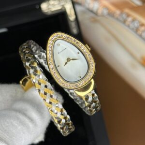 ساعت مچی دور نگین زنانه طرح مار بولگاری Bvlgari