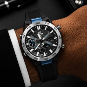 ساعت مردانه كاسيو اديفايس سیلور صفحه مشکی Casio Edifice