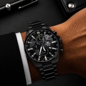 ساعت مردانه كاسيو اديفايس مشکی صفحه مشکی  Casio Edifice 303D