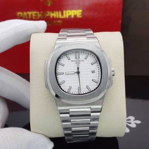 ساعت مردانه کوارتز پتک فیلیپ ناتیلوس سیلور صفحه سفید Patek Philippe