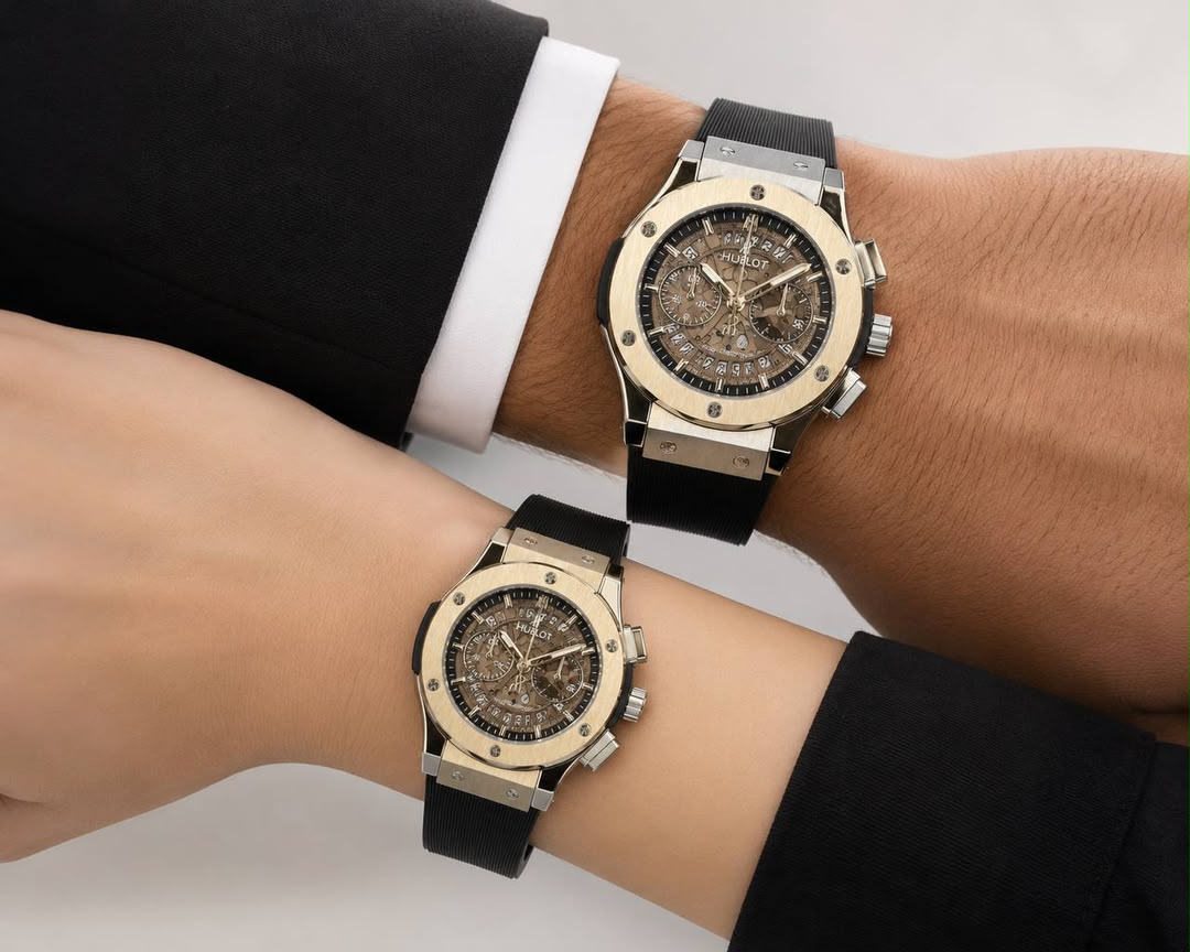 ساعت مچی ست هابلوت کرنوگراف اسکلتون Hublot