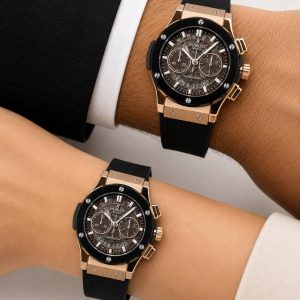 ساعت مچی ست هابلو کرنوگراف رزگلد Hublot