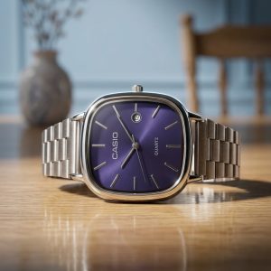 ساعت مچی مردانه کاسیو اولدمانی سیلور صفحه آبی Casio